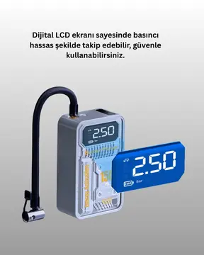 Hızlı Şişirme Güçlü Motorlu 150 PSI Araba Lastik Pompası
