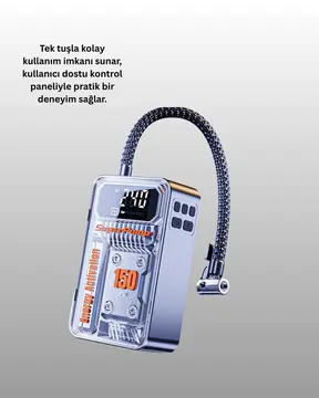 Mini Boy Elektrikli Şarjlı Yüksek Basınçlı Lastik Şişirme Pompası