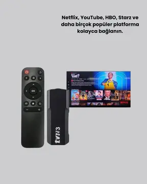WiFi ve Bluetooth Destekli Android TV Dönüştürücü Stick