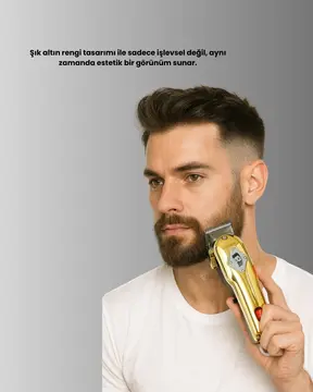 Güçlü Motorlu LCD Ekranlı Şarjlı Tıraş ve Şekillendirme Makinesi