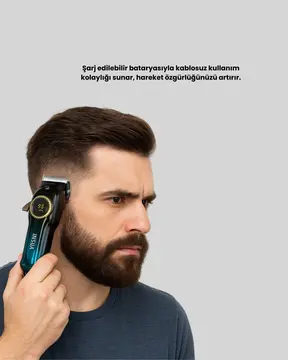 Uzun Çalışma Süreli LCD Göstergeli Saç Kesme Makinesi