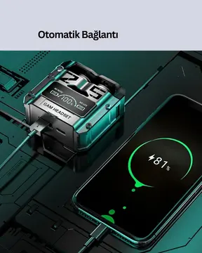 Su Geçirmez Bluetooth Kulak İçi Kablosuz Kulaklık 400mAh Pil
