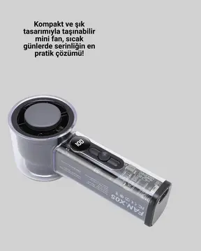 Yüksek Hızlı Şarjlı Fan | Kamp Ofis ve Açık Hava İçin İdeal