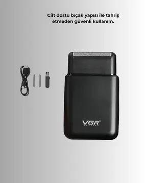 Çift Başlıklı Elektrikli Tıraş Makinesi | Suya Dayanıklı Hafif ve Ergonomik