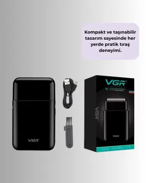 Kart Tasarımlı Şarjlı Tıraş Makinesi | 2 Başlıklı Hassas Kesim