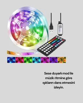 Su Geçirmez 10M Smart Şerit Led TV Arkası ve Oda Dekorasyonu İçin