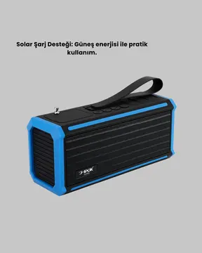 J-IPOX P520 Solar Enerjili Bluetooth Hoparlör FM Radyolu 8W Ses