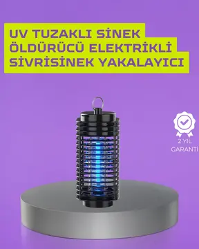 Kapalı ve Açık Alanlarda Etkili Elektrikli Sivrisinek Katili – UV Işıklı Tuzak