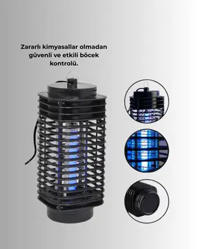 Elektrikli UV Işıklı Sivrisinek ve Böcek Öldürücü – Sessiz ve Güvenli Tuzak