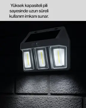 Güneş Enerjili Bahçe ve Duvar Aydınlatma – BK-618-3 LED Lamba