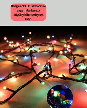 Dekoratif LED Çelenk Işık 8 Farklı Aydınlatma Modu