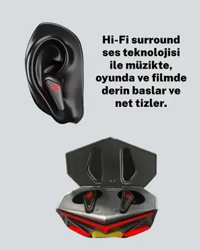 Kablosuz Gaming Kulaklık Gürültü Önleyici Mikrofonlu