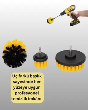 Matkap Ucu Temizlik Fırçası Seti Ev ve Araç İçin