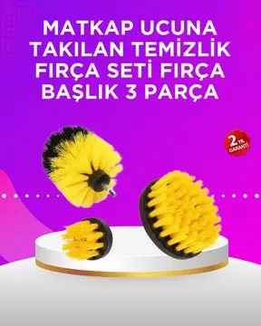 Matkap Ucu Temizlik Fırçası Seti Banyo Fayans Zemin İçin