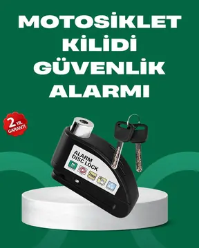 Motosiklet Scooter Bisiklet Tekerlek Disk Kilidi Alarmlı Güvenlik