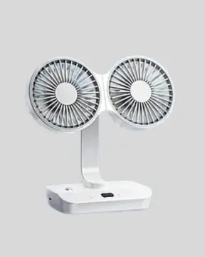 Çift Kafalı Masaüstü ve Duvar Tipi Sessiz USB Şarjlı Fan