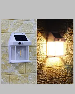 Güneş Enerjili Hareket Sensörlü Duvar Lambası
