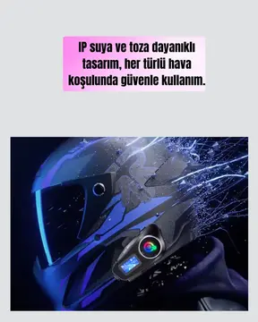 500 Metre İnterkom Mesafeli Kask Kulaklığı Gürültü Engelleyici