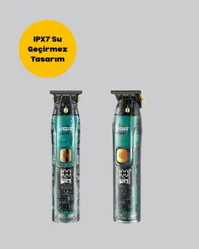 VGR V-695 Şarjlı Saç Sakal Tıraş Makinesi 2600mAh Batarya ve Kılavuz Taraklı