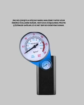 Çok Fonksiyonlu Dijital Gösterge Elektrikli Lastik Pompası