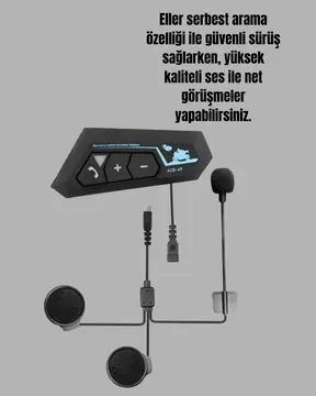 Su Geçirmez BT22 Bluetooth Kask Kulaklığı GPS ve Müzik Uyumlu