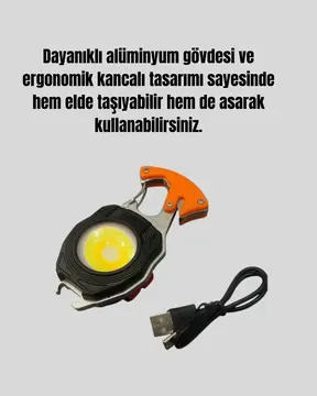 LED Işıklı Acil Durum Düdüklü Anahtarlık Fener