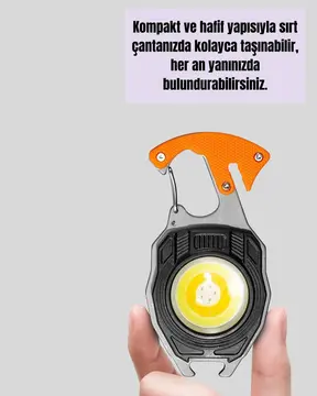LED Işıklı Acil Durum Düdüklü Anahtarlık Fener