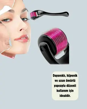 Titanyum Dermaroller 540 İğne Cilt Onarım ve Kolajen Üretim Desteği