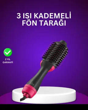 Negatif İyon Teknolojili Saç Kurutma ve Şekillendirme Fırçası