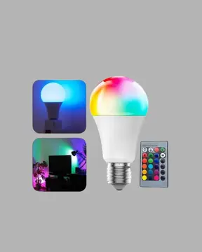 RGB Uzaktan Kumandalı LED Ampul 16 Renk Dekoratif Aydınlatma