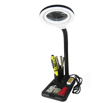 Esnek 5x /10x,40 Led Işıklı Büyüteç ,lamba  Büyüteç Okuma, Çalışma Lehim Masa Lambası