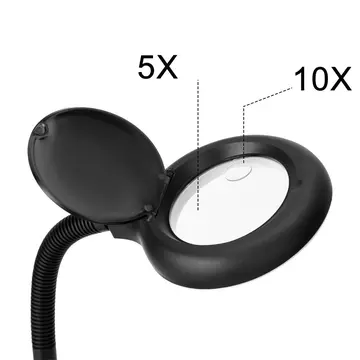 Esnek 5x /10x,40 Led Işıklı Büyüteç ,lamba  Büyüteç Okuma, Çalışma Lehim Masa Lambası