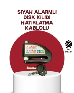 Güvenlik Sensörlü Alarmlı Disk Kilidi Motosiklet ve Bisiklet İçin