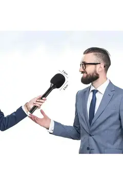 Çift Mikrofonlu Profosyonel Kablosuz Yüksek Kaliteli Ses Kaydı Röportaj Mikrofonu