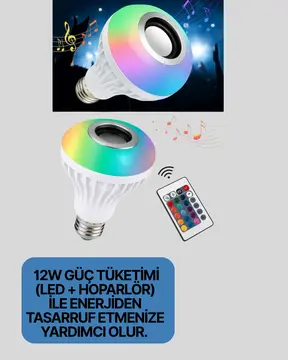 Akıllı LED Ampul – E27 Uyumlu ve Müzik Çalarlı Tasarım