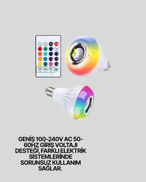Akıllı LED Ampul – E27 Uyumlu ve Müzik Çalarlı Tasarım