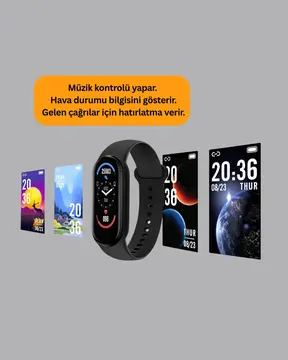 iOS ve Android Uyumlu Akıllı Bileklik – Çok Fonksiyonlu Kullanım