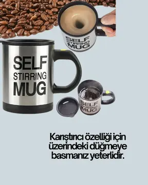Toz İçecekler İçin Hızlı Karıştırma Özellikli Termos Kupa