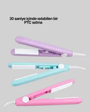 Yüzer Plakalı Kompakt Bukle Maşası – Elastik Tutuculu Saç Dostu Profesyonel Tasarım