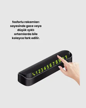 Kompakt Fosforlu Park Numaratörü – Gündüz Şıklığı Gece Görünürlüğü
