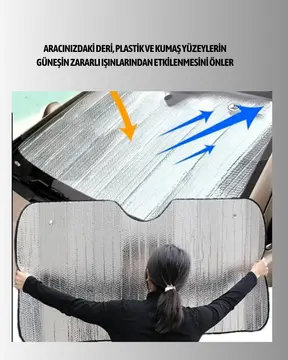 Katlanabilir Alüminyum Araç Güneşliği – UV Koruma ve Klima Tasarrufu Bir Arada