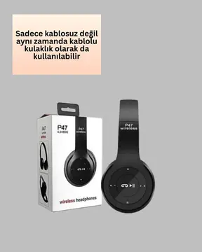 Mikrofonlu Kablosuz Kulaklık | Uzun Pil Ömrü ve Stereo Ses Performansı