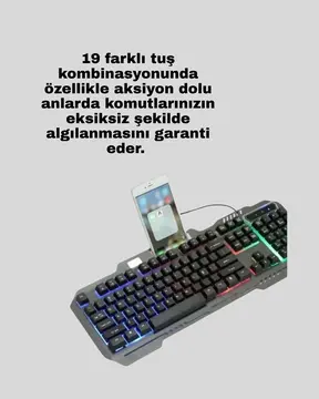 RGB Aydınlatmalı Oyuncu Klavye Mouse – Mekanik Hissiyat Maksimum Kontrol
