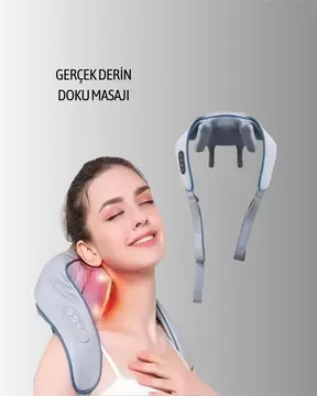 VNB-01 Titreşimli Boyun Masaj Aleti Gri Renk