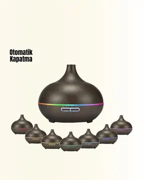 Zamanlayıcılı ve Otomatik Kapanmalı Aromaterapi Nemlendirici Difüzör