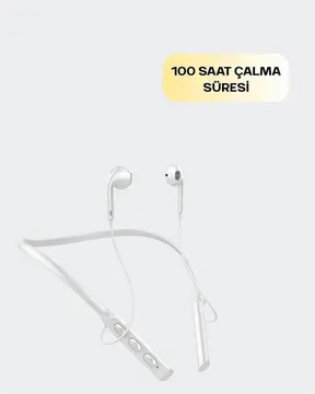 Yüksek Kapasiteli Pil Destekli Boyun Askılı Kulaklık – 100 Saat Dayanıklı