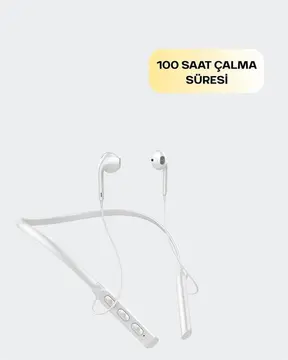 Uzun Pil Ömürlü Kablosuz Kulaklık – Boyun Askılı 100 Saat Kullanım