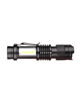Şarjlı LED El Feneri - 14500 Pil Dahil 4 Işık Modu Mini Boy