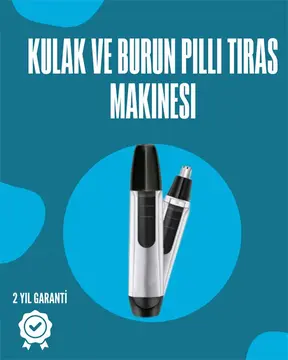 Pil ile Çalışan Kulak Burun ve Kaş Tımar Cihazı