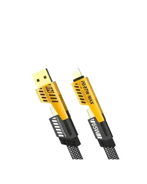 USB-C ve Lightning Uyumlu 4'ü 1 Arada Kablo – 65W Hızlı Şarj Örgülü Dayanıklı Yapı
